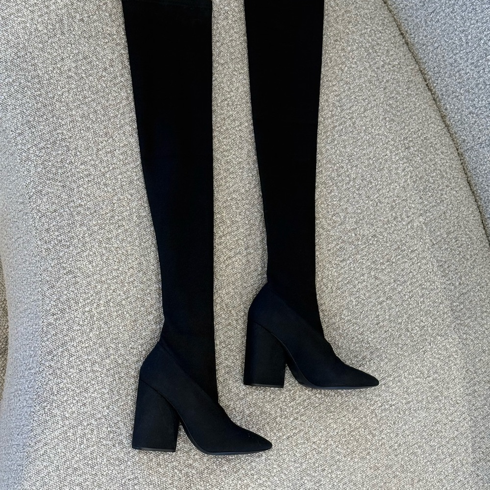 Yeezy Black Over-the-Knee Boots